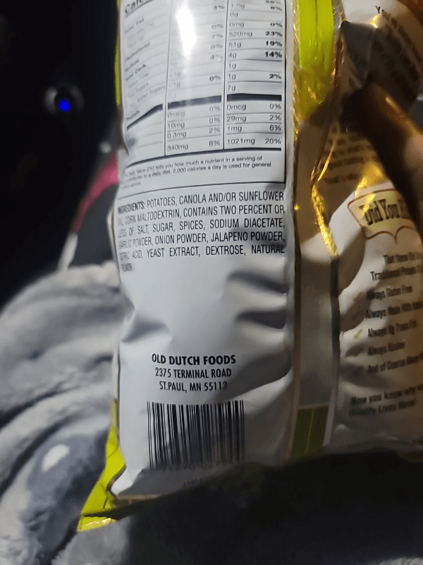 Old Dutch Spicy Dill Pickles Potato Chips