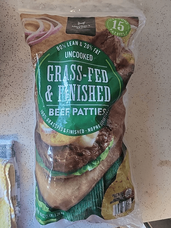 Member'S Mark Uncooked Grass-Fed & Finished Beef Patties