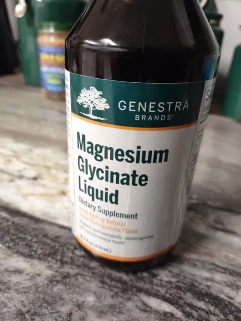 Genestra Brands Magnesium Glycinate Liquid Apple-Pomegranate Flavor