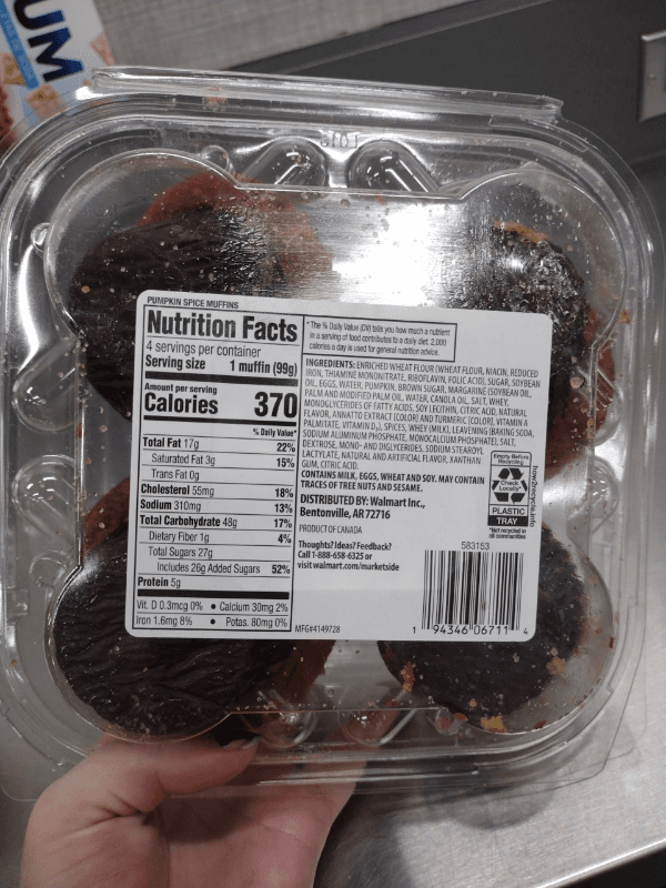 Marketside Pumpkin Spice Muffins