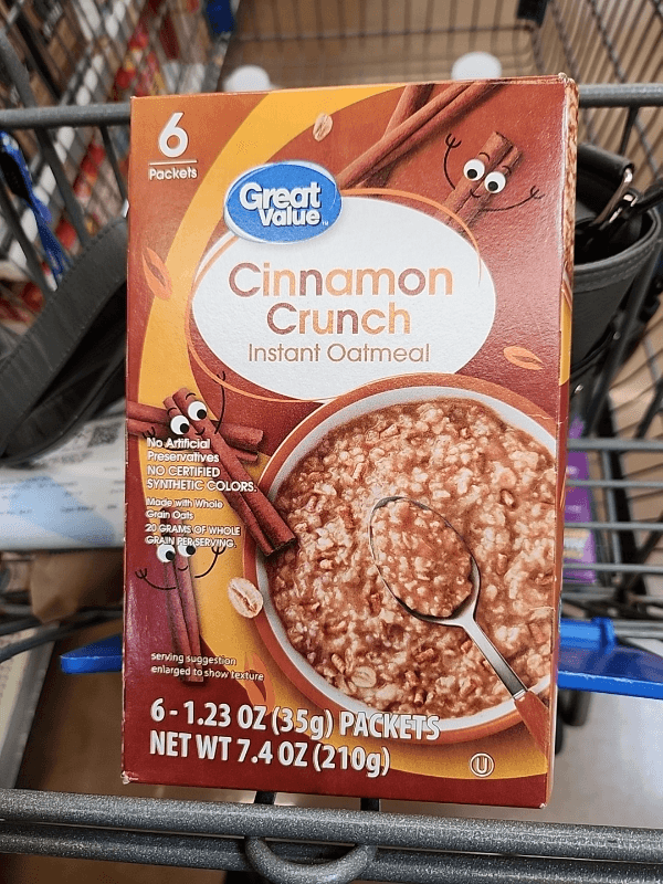 Great Value Cinnamon Crunch Instant Oatmeal