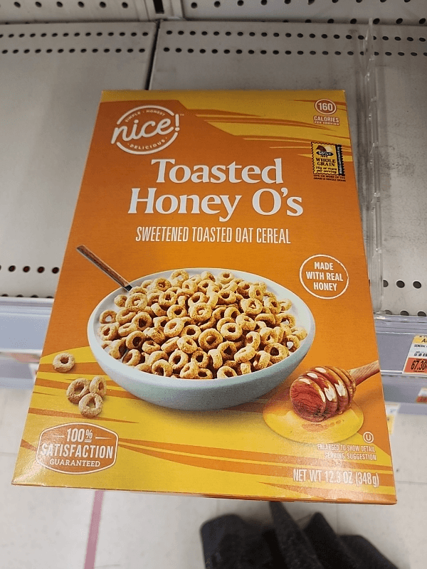 Nice! Toasted Honey O'S Sweetened Toasted Oat Cereal