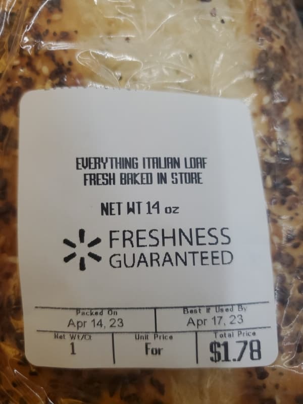Freshness Guaranteed Everything Italian Loaf