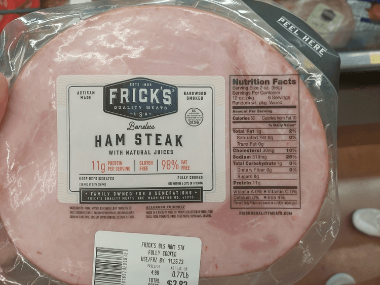 Frick'S Quality Meats Boneless Ham Steak