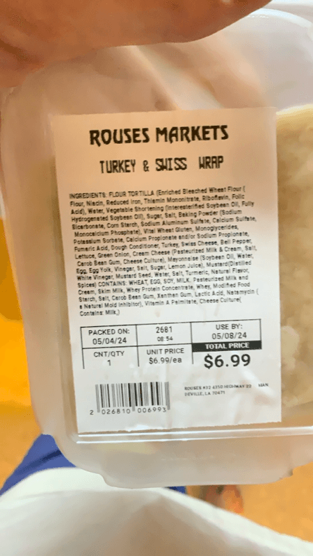 Rouses Markets Turkey & Swiss Wrap