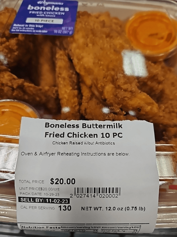 Wegmans Boneless Buttermilk Fried Chicken