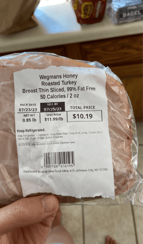 Wegmans Honey Roasted Turkey Breast Thin Sliced
