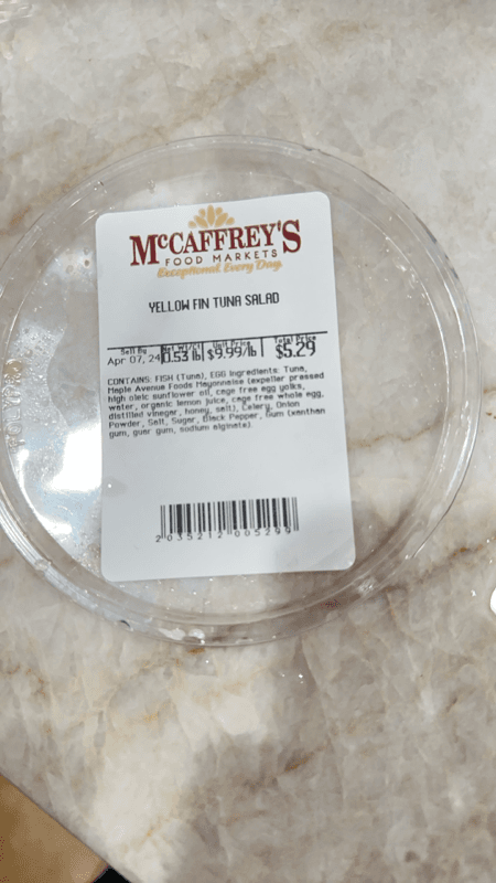 Mccaffrey'S Food Markets Yellowfin Tuna Salad