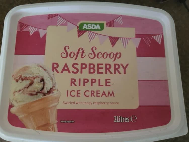 Asda Soft Scoop Raspberry Ripple Ice Cream