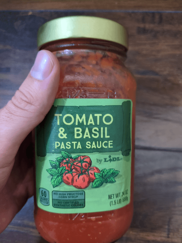 Lidl Tomato & Basil Pasta Sauce