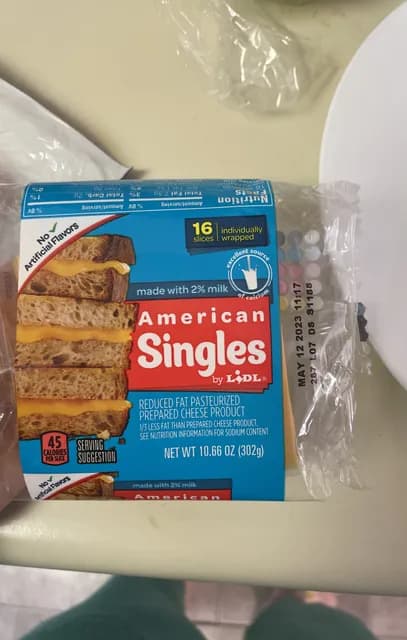 American Singles By Lidl Prepared Cheese Product