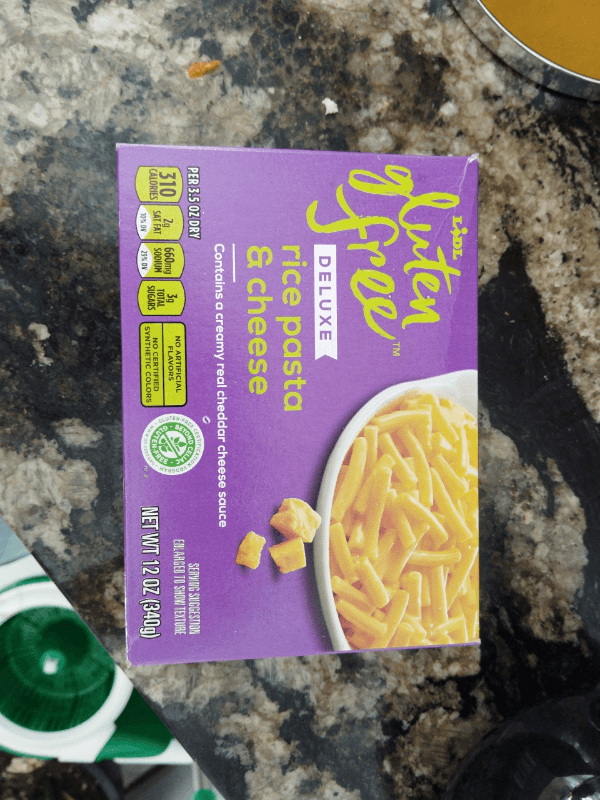 Lidl Gluten Free Deluxe Rice Pasta & Cheese