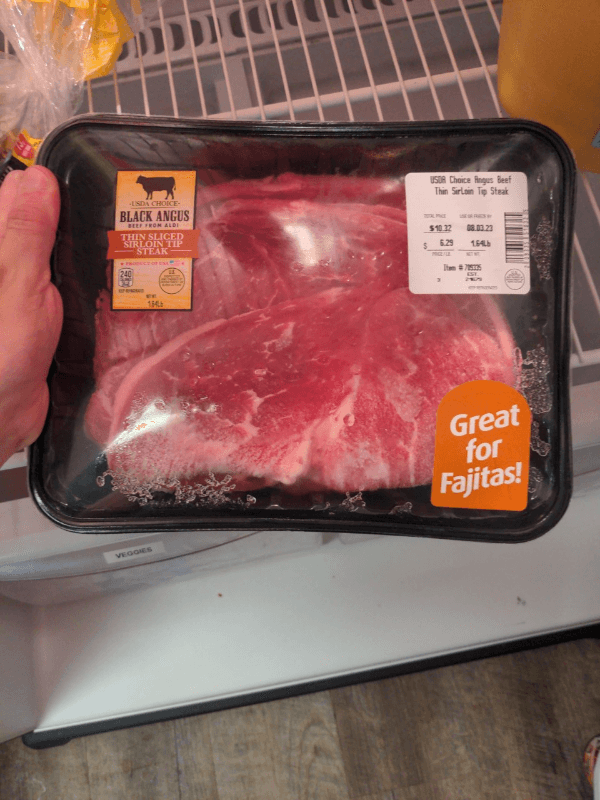 Usda Choice Black Angus Thin Sliced Sirloin Steak