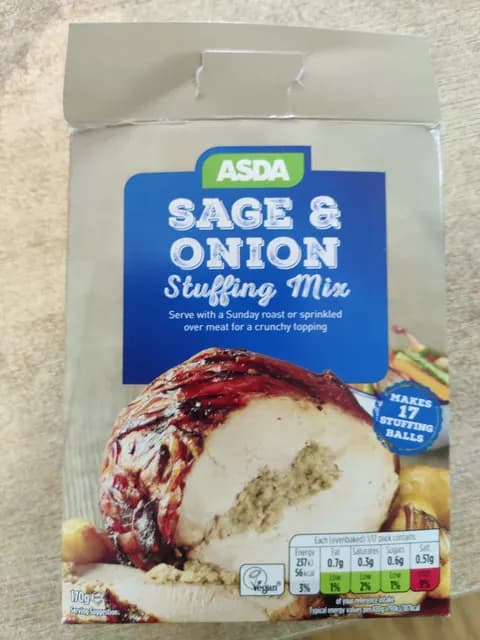 Asda Sage & Onion Stuffing Mix