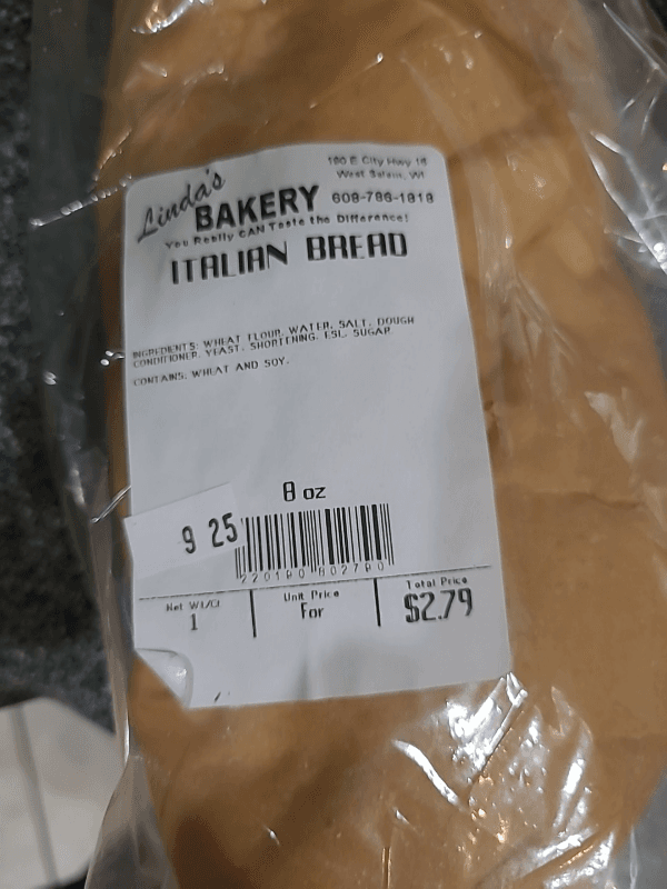 Linda'S Bakery Italian Bread