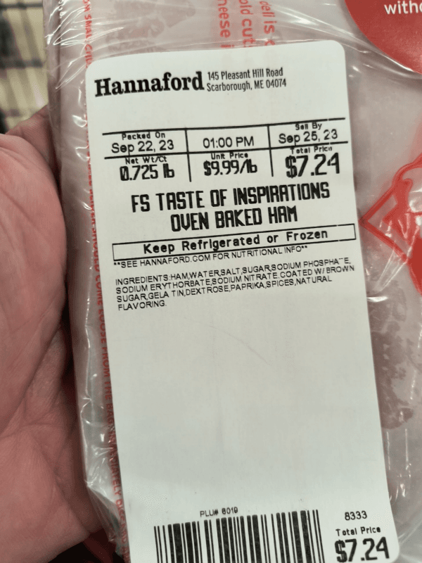 Hannaford Taste Of Inspirations Oven Baked Ham