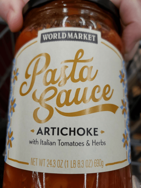 World Market Artichoke Pasta Sauce