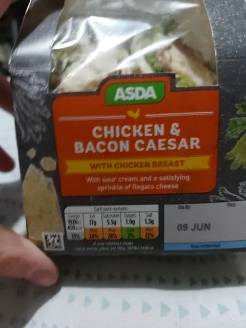 Asda Chicken & Bacon Caesar With Chicken Breast