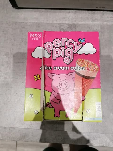 M&S Food Percy Pig Ice Cream Cones