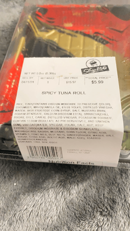 Shoprite Spicy Tuna Roll