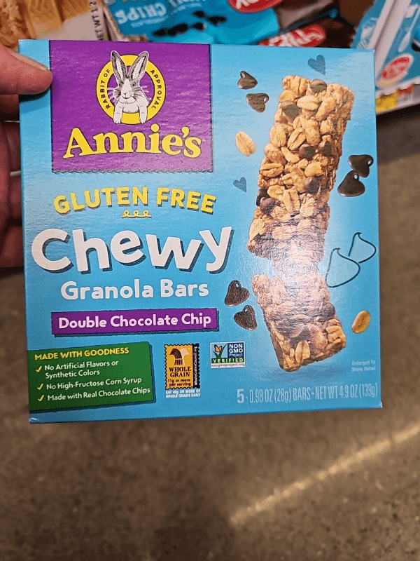 Annie'S Gluten Free Chewy Double Chocolate Chip Granola Bars