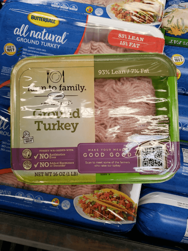 Farm To Family 93% Lean/7% Fat Ground Turkey