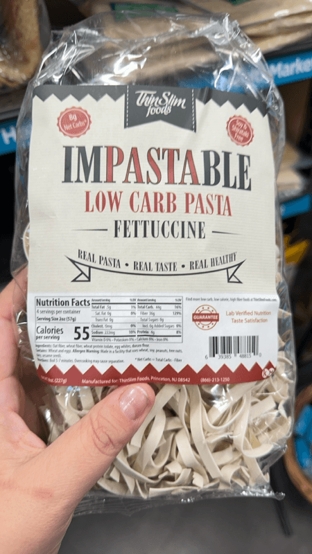 Thin Slim Foods Impastable Low Carb Pasta Fettucine