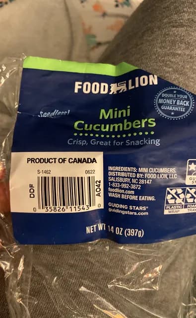 Food Lion Crisp Mini Cucumber