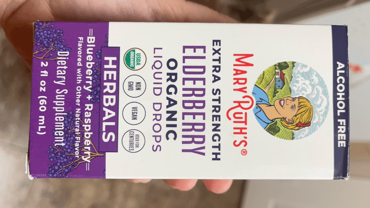 Mary Ruth'S Extra Strength Elderberry Organic Liquid Drops Herbals Blueberry + Raspberry Dietary Supplement