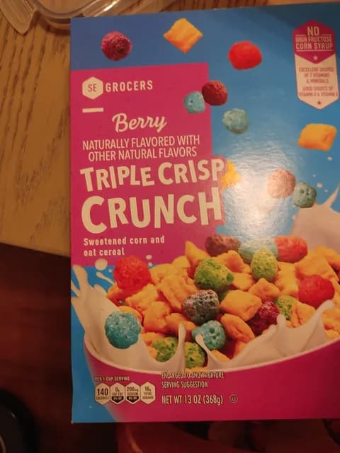 Se Grocers Berry Triple Crisp Crunch Sweetened Corn And Oat Cereal