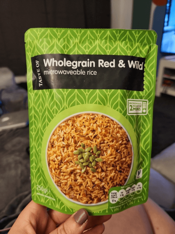 Taste Of Wholegrain Red & Wild Microwaveable Rice