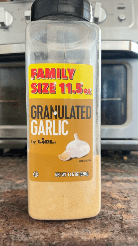 Lidl Family Size Granulated Garlic