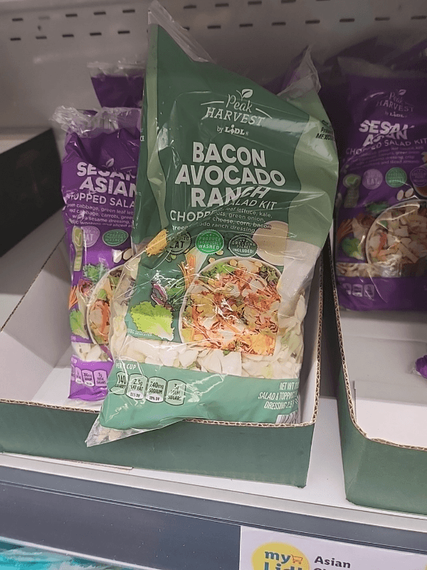 Lidl Peak Harvest Bacon Avocado Ranch Chopped Salad Kit