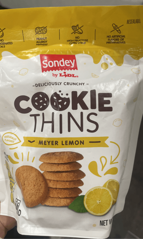 Sondey By Lidl Meyer Lemon Cookie Thins