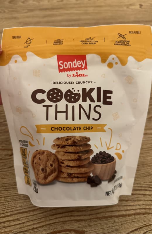 Sondey Deliciously Crunchy Cookie Thins Chocolate Chip