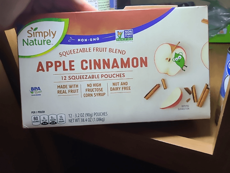 Simply Nature Apple Cinnamon Squeezable Fruit Blend