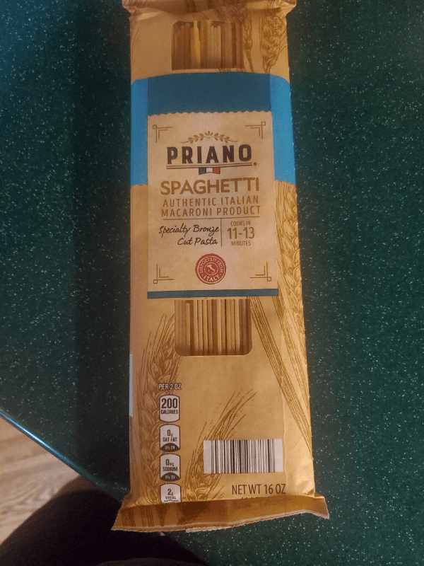 Priano Spaghetti Authentic Italian Macaroni Product Specialty Bronze Cut Pasta