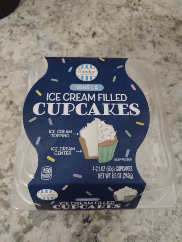 Sundae Shoppe Vanilla Ice Cream Filled Cupcakes