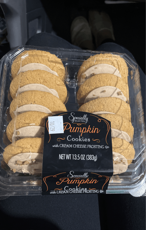 Specially Selected Pumpkin Cookies With Cream Cheese Frosting