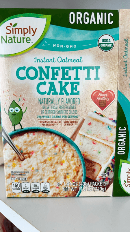 Simply Nature Confetti Cake Instant Oatmeal