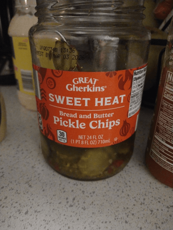 Great Gherkins Sweet Heat Bread And Butter Pickle Chips