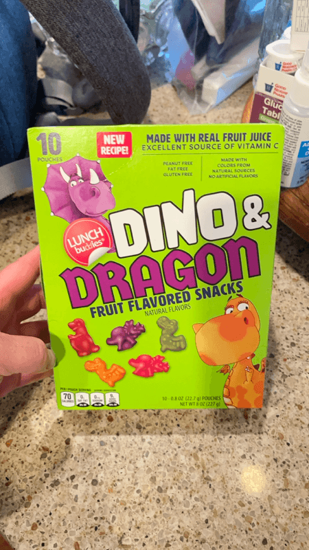 Lunch Buddies Dino & Dragon Fruit Flavored Snacks