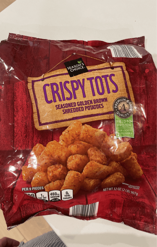Season'S Choice Crispy Tots Seasoned Golden Brown Shredded Potatoes