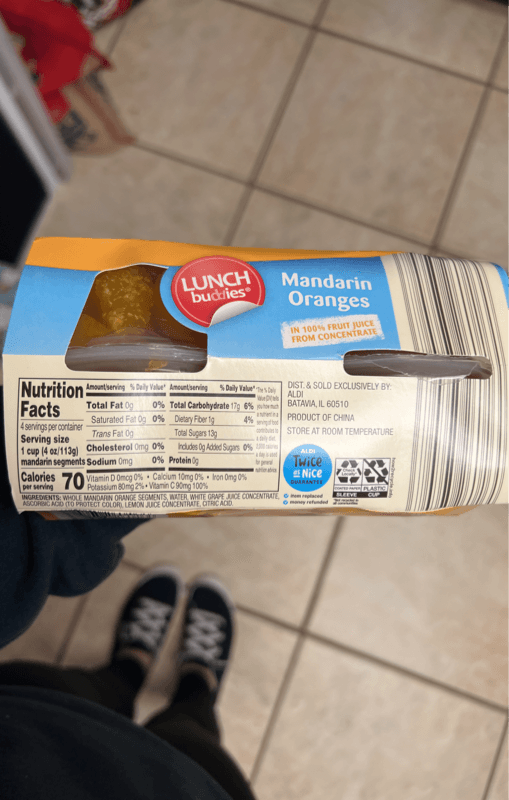 Lunch Buddies Mandarin Oranges