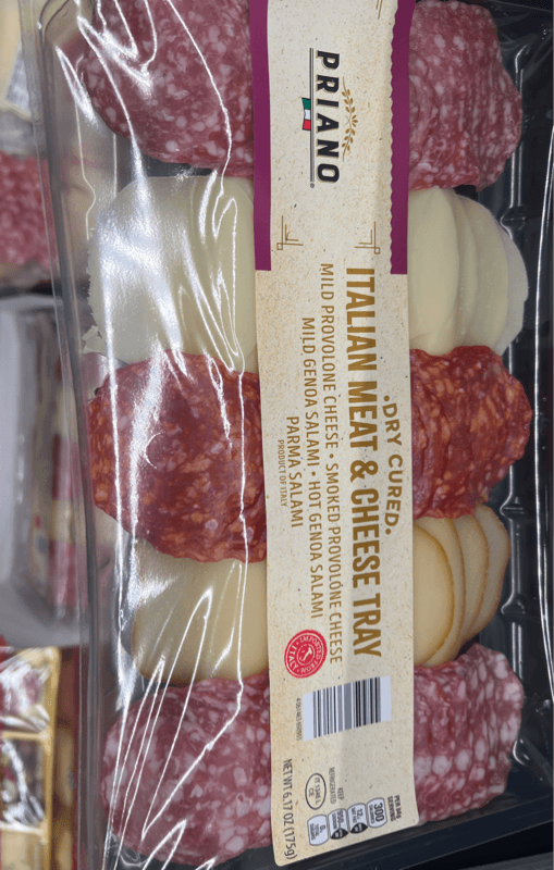 Priano Dry Cured Italian Meat & Cheese Tray