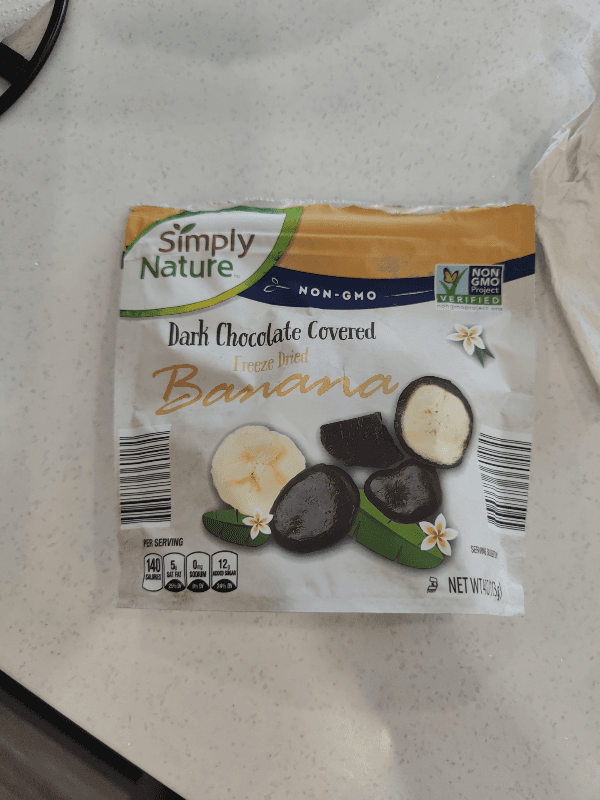Simply Nature Dark Chocolate Covered Freeze Dried Banana