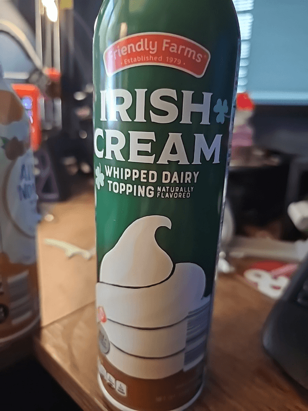 Friendly Farms Whipped Dairy Topping Irish Cream