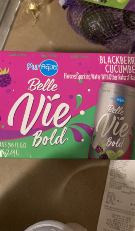 Pur Aqua Belle Vie Bold Blackberry Cucumber Flavored Sparkling Water