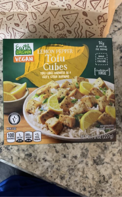 Earth Grown Vegan Lemon Pepper Tofu Cubes