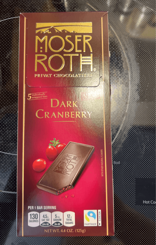 Moser Roth Privat Chocolatiers Dark Cranberry
